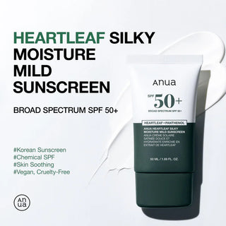 HEARTLEAF SILKY MOISTURE SUN CREAM 50ML