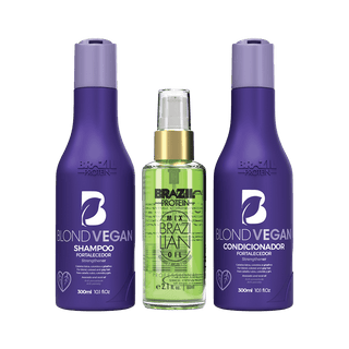 BLOND VEGAN SHAMPOO ET CONDITIONER 300 ml +SERUM 60ml - KStyle